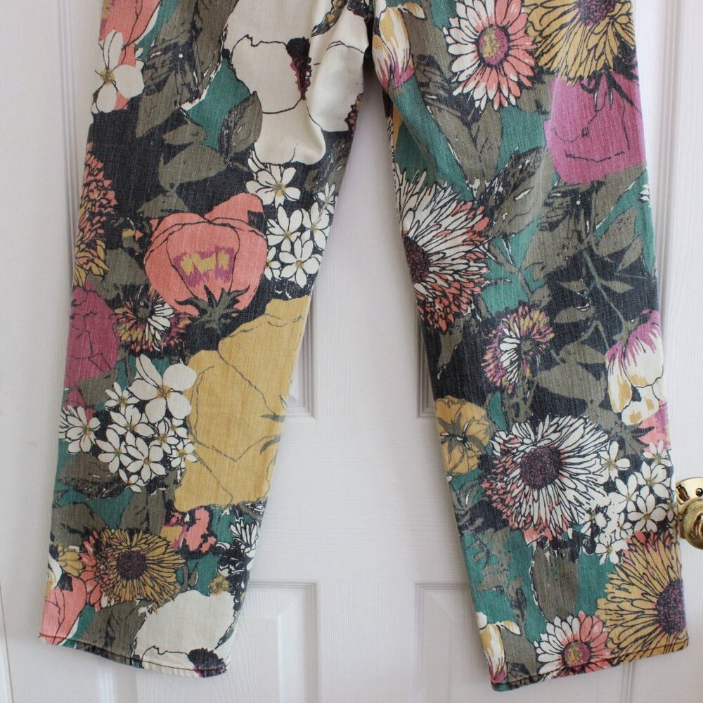 MOTHER The Rambler Build Me Up Buttercup High Rise Ankle Floral Jeans Sz 30 - Picture 10 of 16